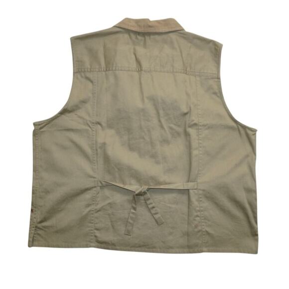 Vintage Victoria Jones Fall Leaf Embroidered Zip-Up Vest Women’s XL Corduroy - Picture 4 of 4